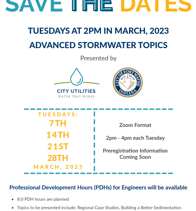 Stormwater Training Seminars START TODAY!!