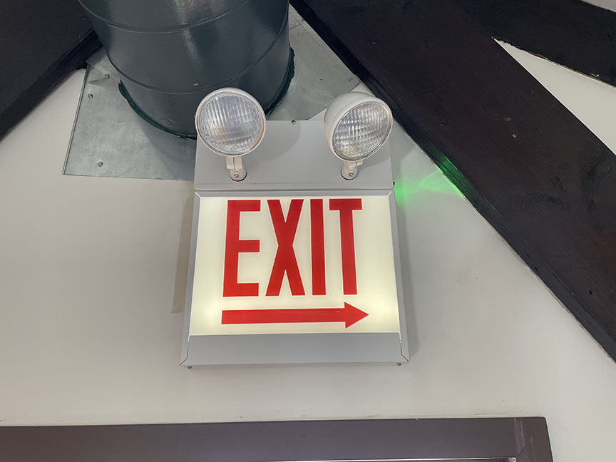 exit sign, fire codes, fire safety, egress, fire protection