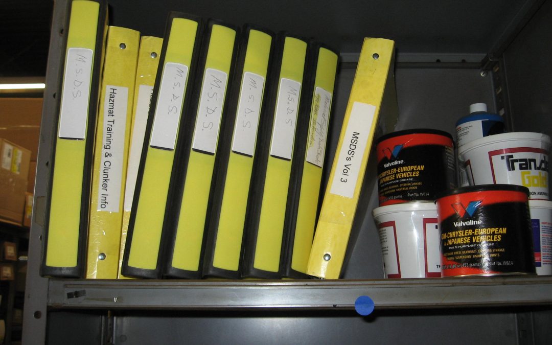 Current Safety Data Sheets (SDSs) Required at Facilities That Store Hazardous Substances